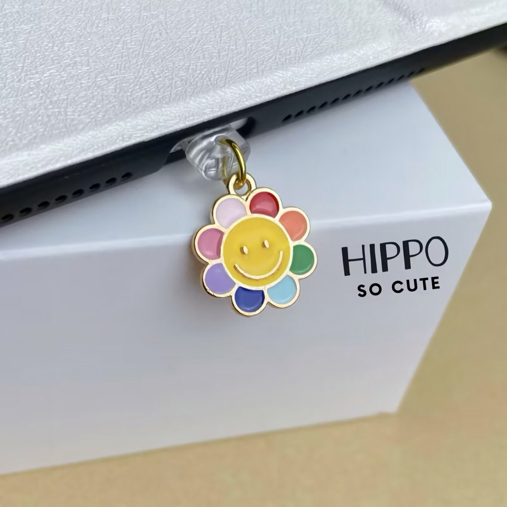 [ร้านไทย] จุกกันฝุ่น iPhone ปลั๊กกันฝุ่น Type-C iPad จุกกันฝุ่นมือถือ ดอกไม้ยิ้ม จุกกันฝุ่นไอแพด