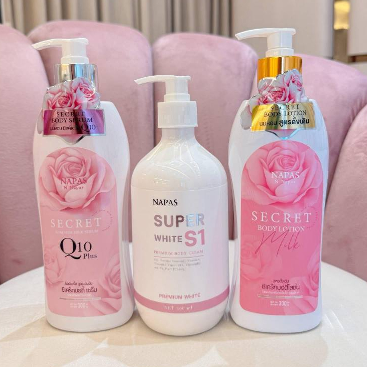 โลชั่นนมหอม แพ็คเก็ตใหม่ secret/โลชั่นคิวเท็น/ครีมออยหอม/โลชั่นชุปเปอร์เอสวัน
