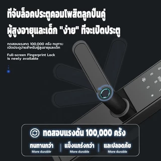 Digital Door Lock TUYA APP ล็อคลายนิ้วมืออัจฉริยะ ล็อคประตู ลายนิ้วมือ รหัสผ่าน ล็อคประตู IC ล็อคประตู สำคัญ สมาร์ทล็อ