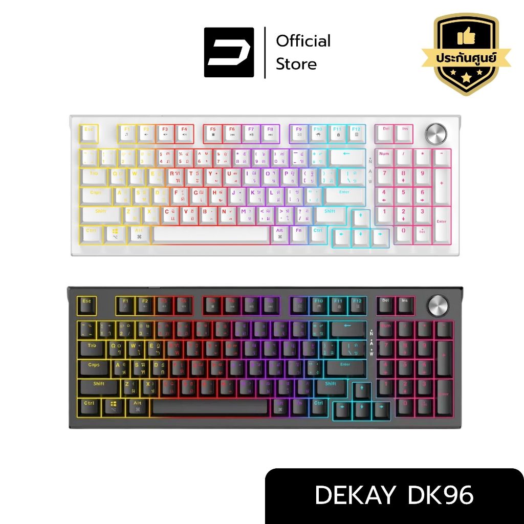 [ประกันศูนย์ไทย] DEKAY รุ่น 96 V2 คีย์ไทยไฟลอด คีย์บอร์ดเกมมิ่ง MechanicalKeyboard #DK96
