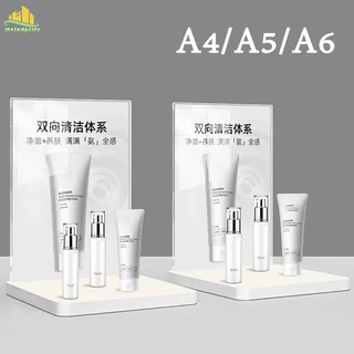 ป้ายอะคริลิคตั้งโต๊ะ ที่ใส่โบว์ชัวร์ Acrylic แท่นวางสินค้า ที่โชว์สินค้า ชั้นวางโชว์ตกแต่ง A4/A5/A6