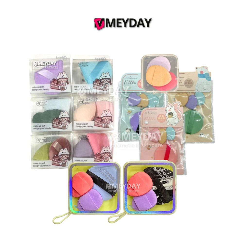 Face Powder Puff พัฟฟองน้ำสำหรับแต่งหน้า ทรงไข่ ทรงสามเหลี่ยม