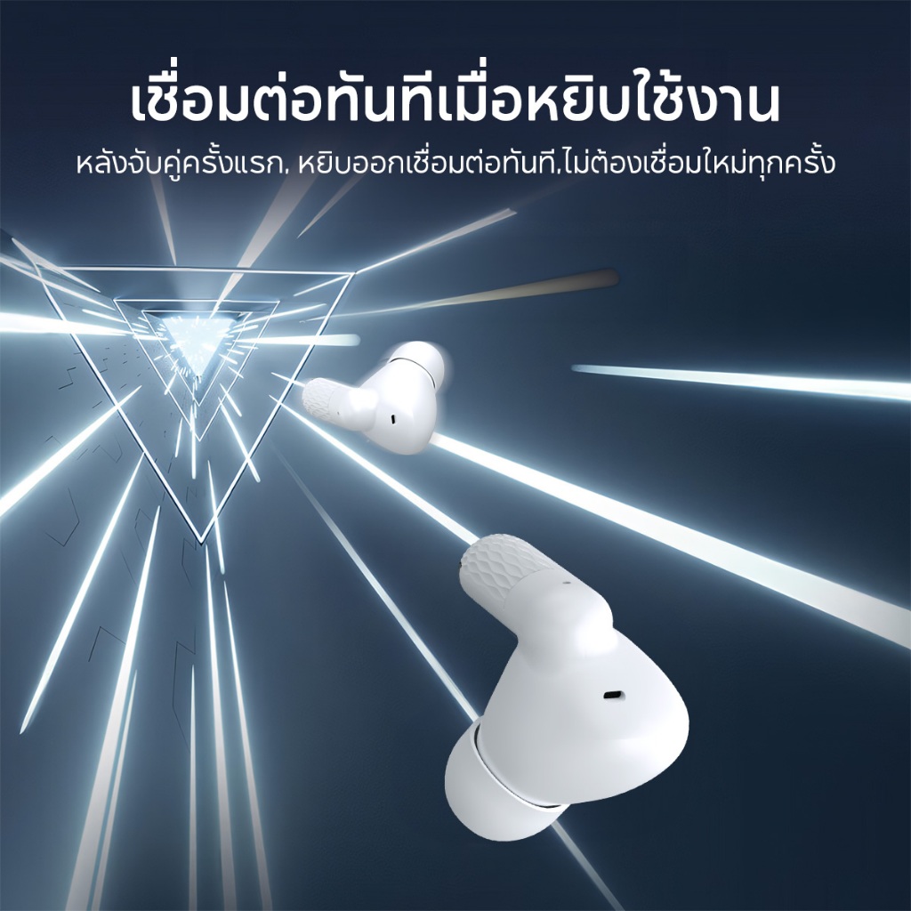 JQVITEK หูฟังบลูทูธ ไร้สาย หูฟังเกมมิ่ง TWS HiFi ลดเสียงรบกวน บลูทูธ 5.4 กันน้ำ IPX5 ไมโครโฟนในตัว GM09 - รูปที่ 2