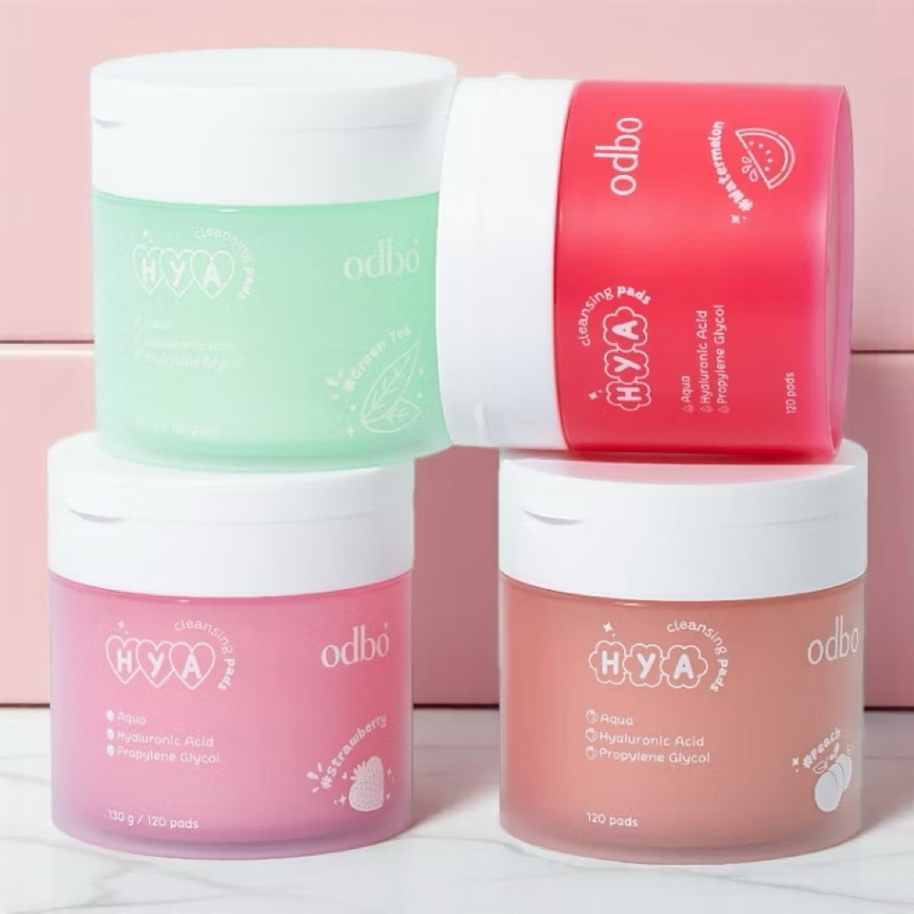 ODR03 ODBO HYA 2 in 1 CLEANSING PADS โอดีบีโอคลีนซิ่งแพด บรรจุ 120 แผ่น มี 4กลิ่น