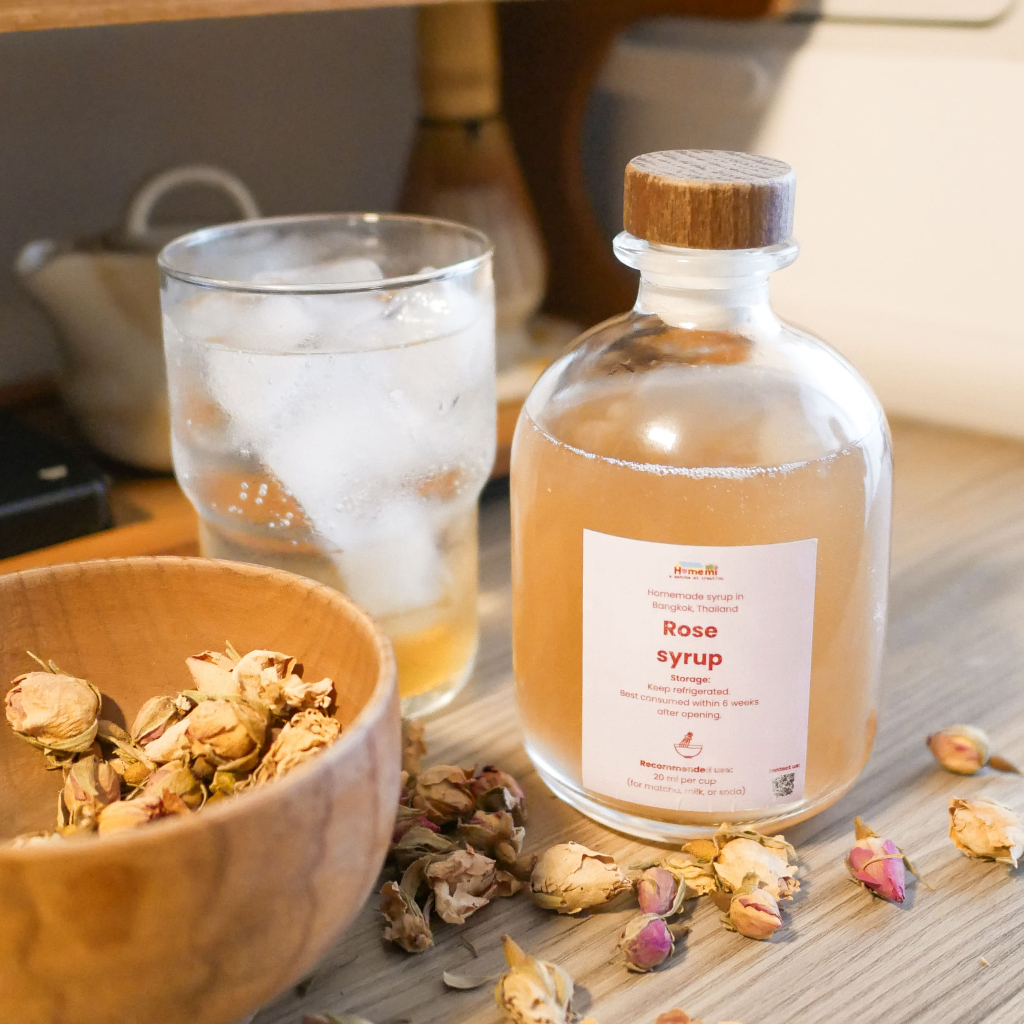 Homemi Rose Syrup ไซรัปกุหลาบโฮมมิ 350 ml.