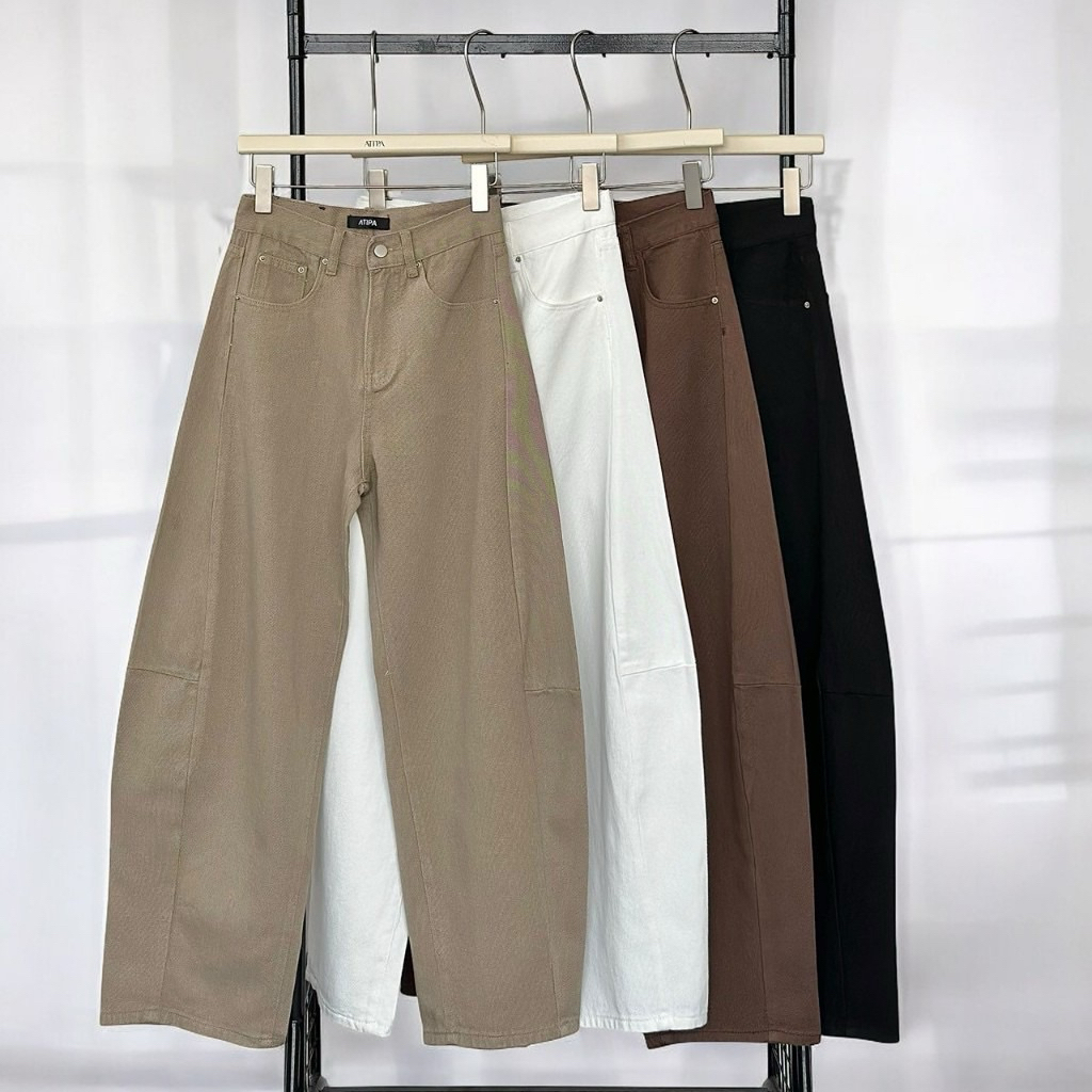 ส่งต่อ - Atipashop dagger barrel jeans สีน้ำตาล (3xl)