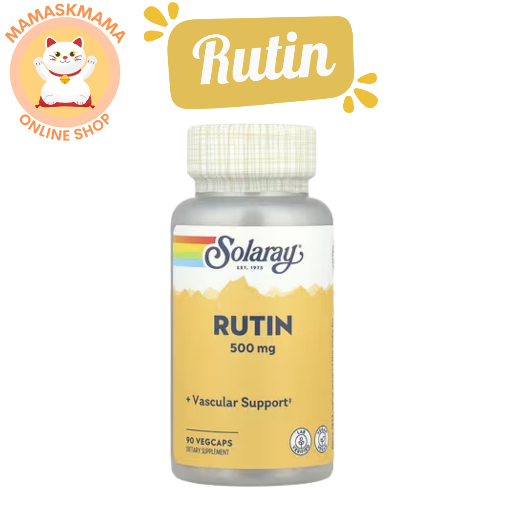 Rutin 500 mg (รูติน) อาหารเสริม Solaray 90 VegCaps สินค้านำเข้า พร้อมส่ง