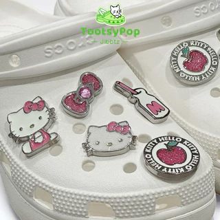 Totsypop 10ชิ้น/เซ็ต PA🍎ที่ติดรองเท้า มีหมุดให้ จิบบิท แต่งรองเท้า การ์ตูนน่ารัก รองเท้า อุปกรณ์เสริมรองเท้า