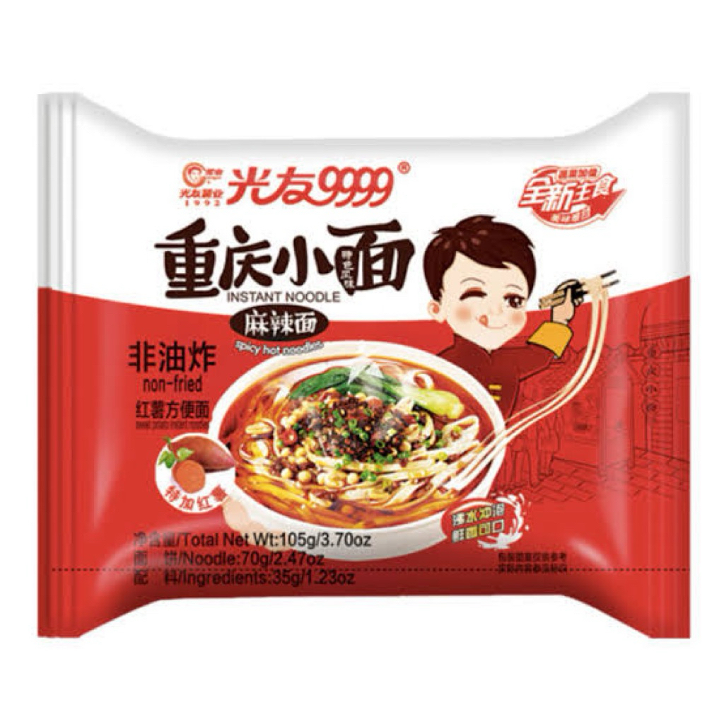 East guangyou chongqing instant noodle 105g.mala flavor บะหมี่กึ่งรสหมาล่า