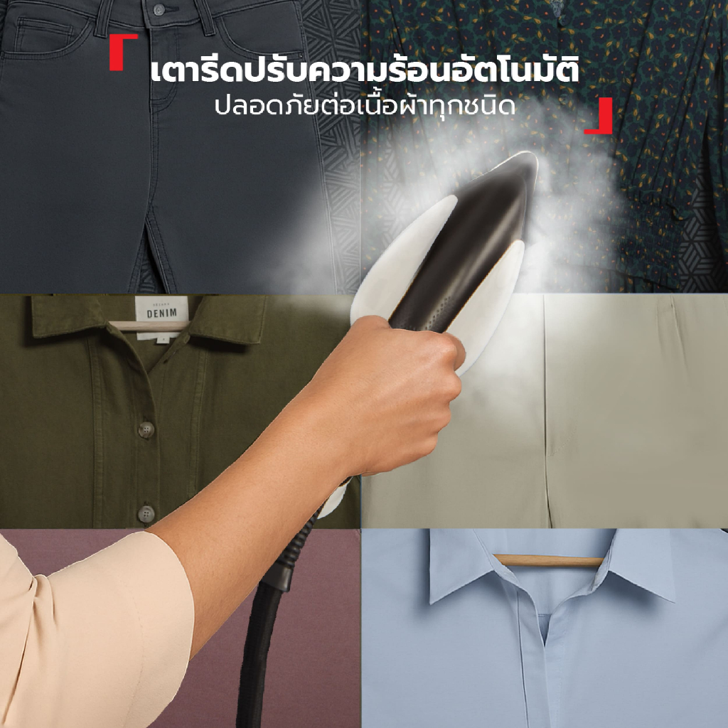 Tefal IXEO PLUS เตารีดแรงดันไอน้ำ All in one กำลังไฟ 2980 วัตต์ ความจุแทงค์น้ำ 1 ลิตร รุ่น QT1510T0