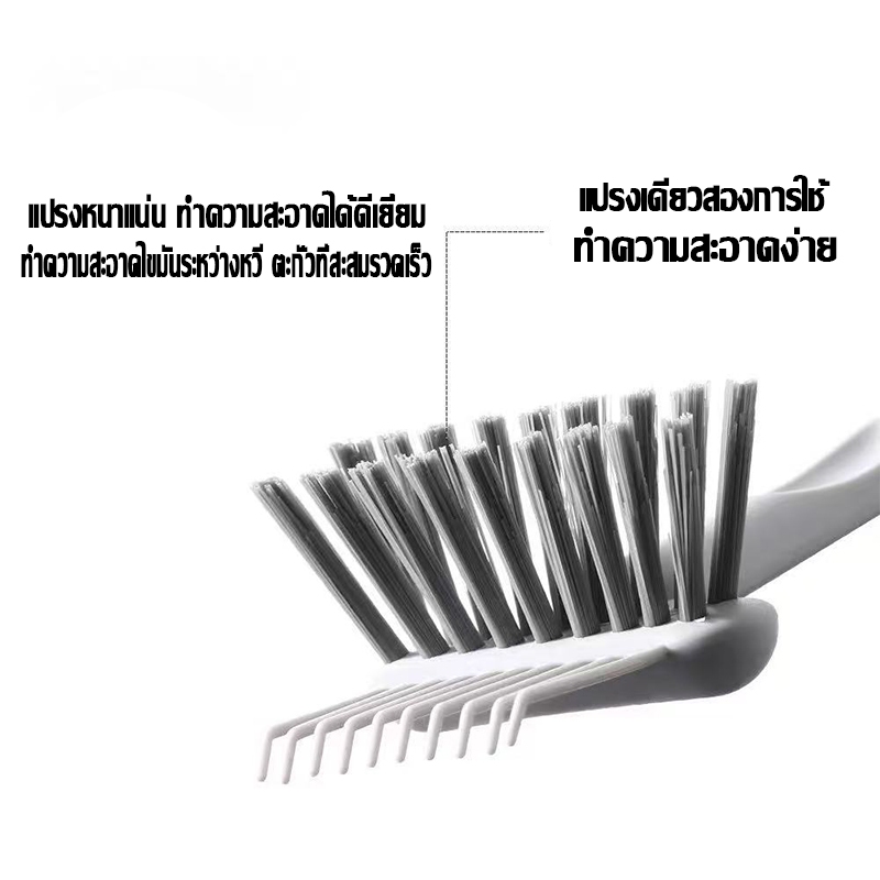 2in1 แปรงทำความสะอาดหวี อาดเครื่องกำจัดขนพลาสติกขนาดเล็กที่ใช้ซ้ำ แปรงหวีผมหยิกแบบกลวงสําหรับทําความ - รูปที่ 2