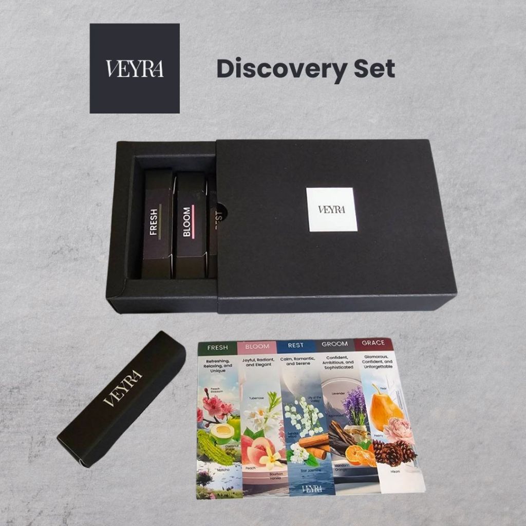 VEYRA Discovery Set (2ml x 5 กลิ่น) | เซ็ตน้ำหอม 5 กลิ่น FRESH, BLOOM, REST, GROOM, GRACE