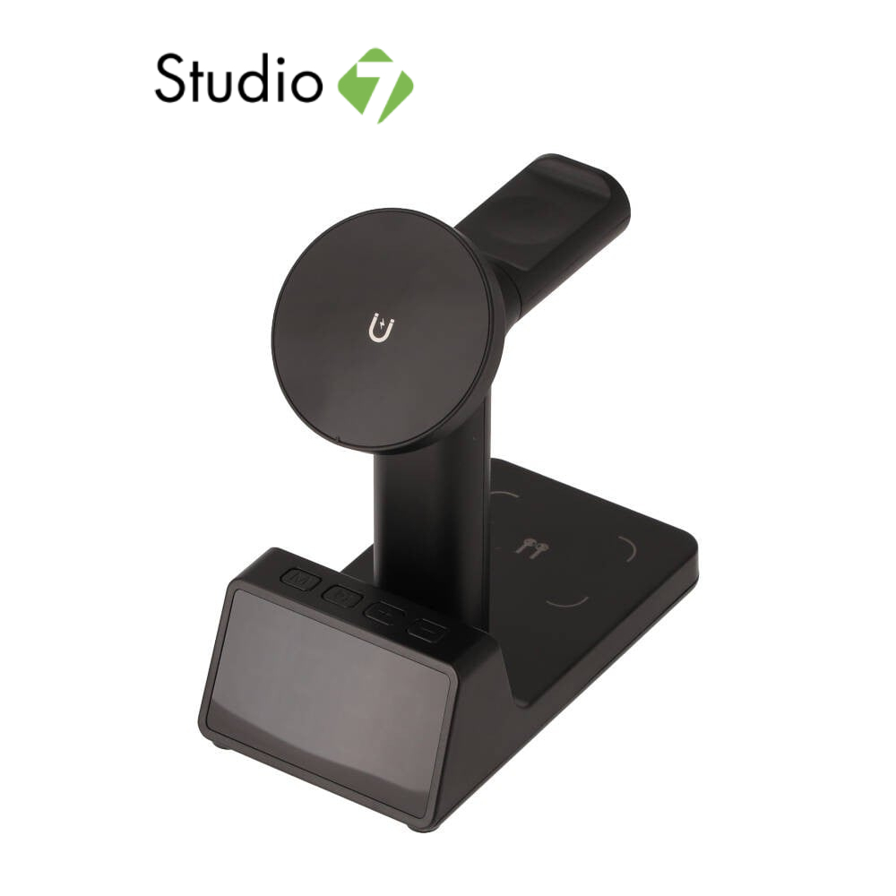 ที่ชาร์จไร้สาย QPLUS 3-in-1 Alarm Clock Wireless charger 15W SY-W02178 Black by Studio7