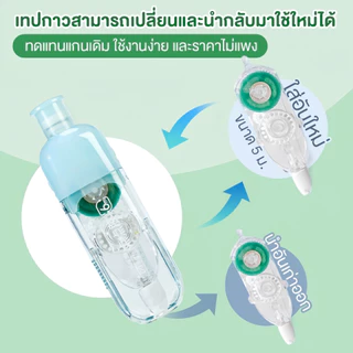 LPS กดจุดกาว Pen เทปกาวสองหน้าลายจุด ขนาด 6 มม.*5 ม. สําหรับตกแต่งสมุดภาพ อัลบั้มภาพ เครื่องเขียน สํานักงาน DIY