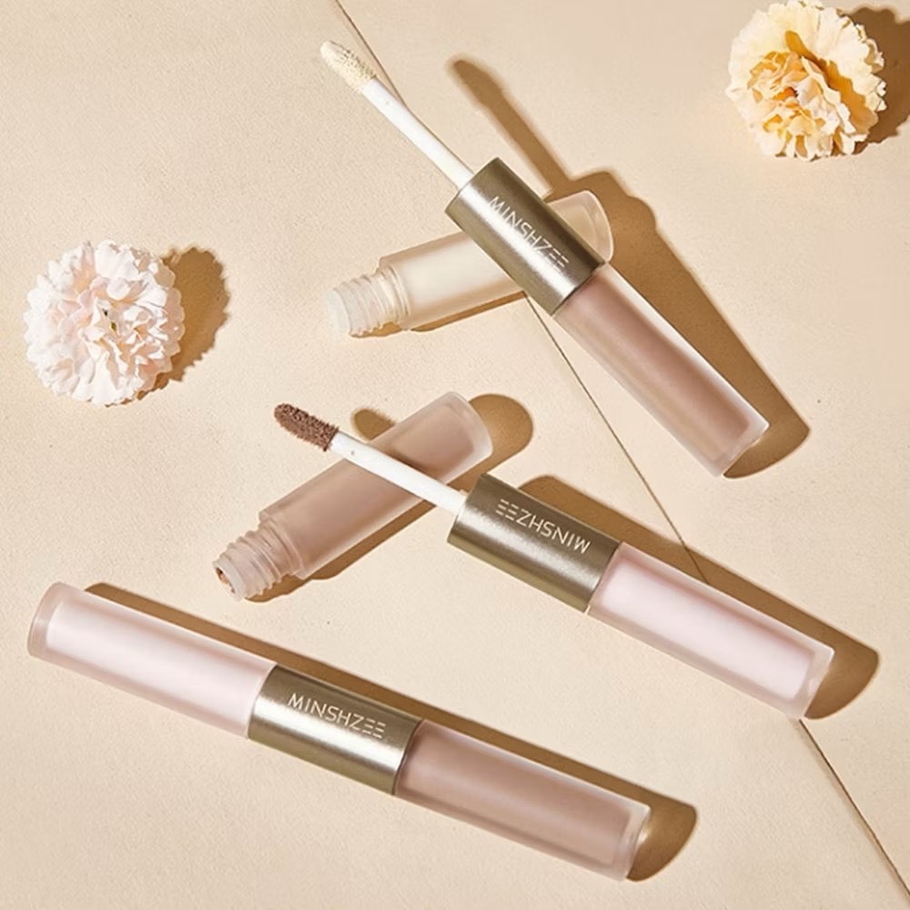 M491 MINSHZEE คอนทัวร์สองหัว ไฮไลท์ คอนทัวร์เนื้อลิขวิด ไฮไลท์เงาจมูก เงาใบหน้า เพิ่มความกระจ่างใส