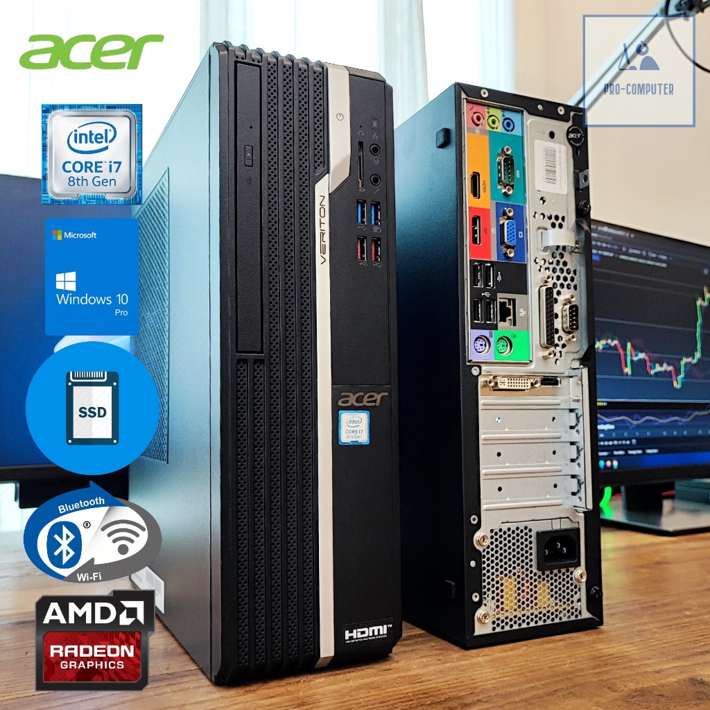 คอมพิวเตอร์ Acer Veriton X2660G - CPU Core i7-8700 Max 4.70GHz + SSD M.2NVMe + WiFi + บลูธูท สเปคแรง