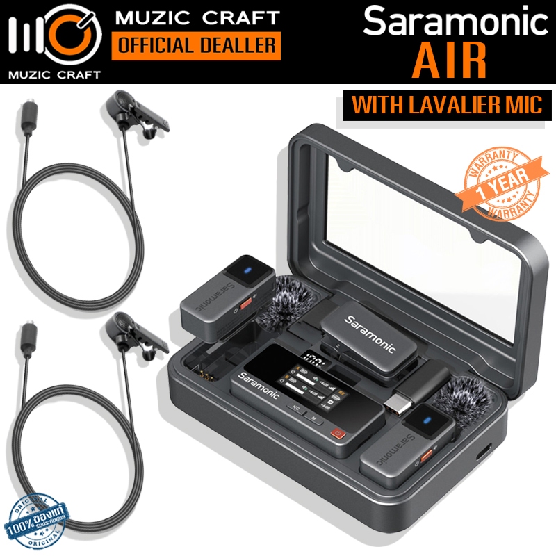 Saramonic Air with Lavalier Mic *ของแท้รับประกัน 1ปี* ไมค์ไร้สาย 2.4 GHz Wireless Microphone for Mob