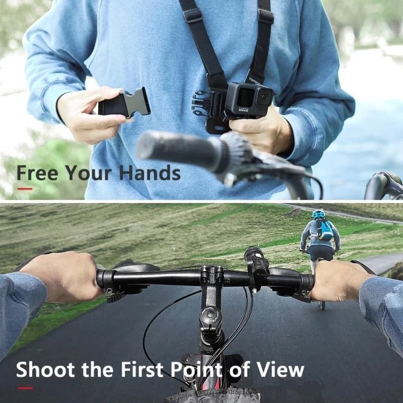 อุปกรณ์เสริมสำหรับกล้องกีฬา Gopro สายรัดหน้าอกโทรศัพท์มือถือ 360 องศา ฝาครอบป้องกันคลิปหนีบโทรศัพท์มือถือติดหน้าอก thumbnail 5