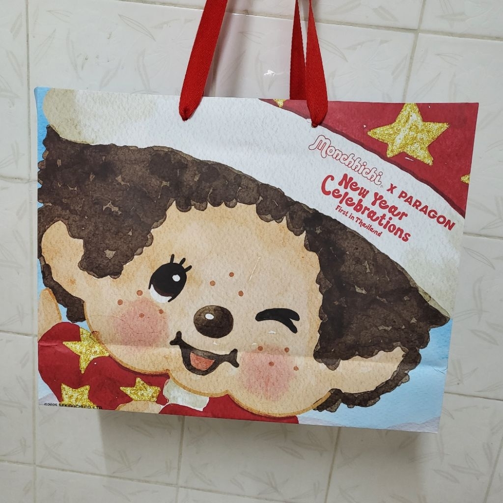 Monchihi the mall Paragon Paper bag ถุงกระดาษ ถุงของขวัญ ห้างหรู Emquartier Central pop mart