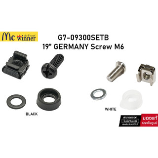 19” GERMANY G7-09300SETB (Black) / G7-09300SET (White) Screw M6 + Captive Nut M6 + Plastic Washer + Metal Sasket