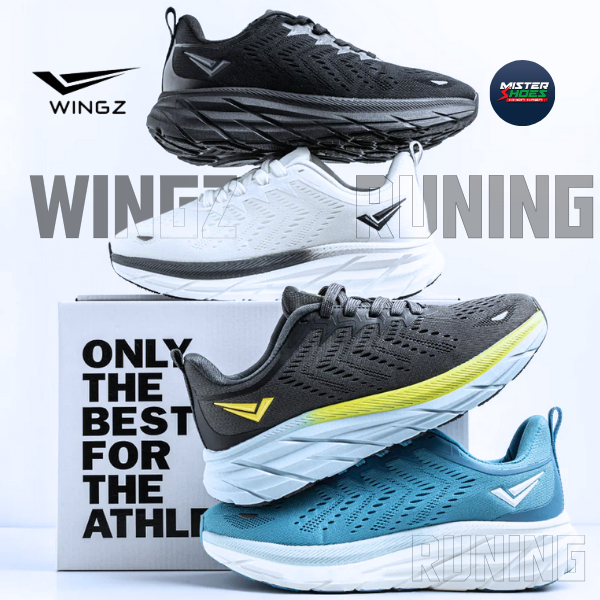 ลิขสิทธิ์แท้ (Wingz ) รุ่น WZ-M511 รองเท้ากีฬา สายวิ่งและสายลำลอง ผ้าตะขาย นุ่มและเบา