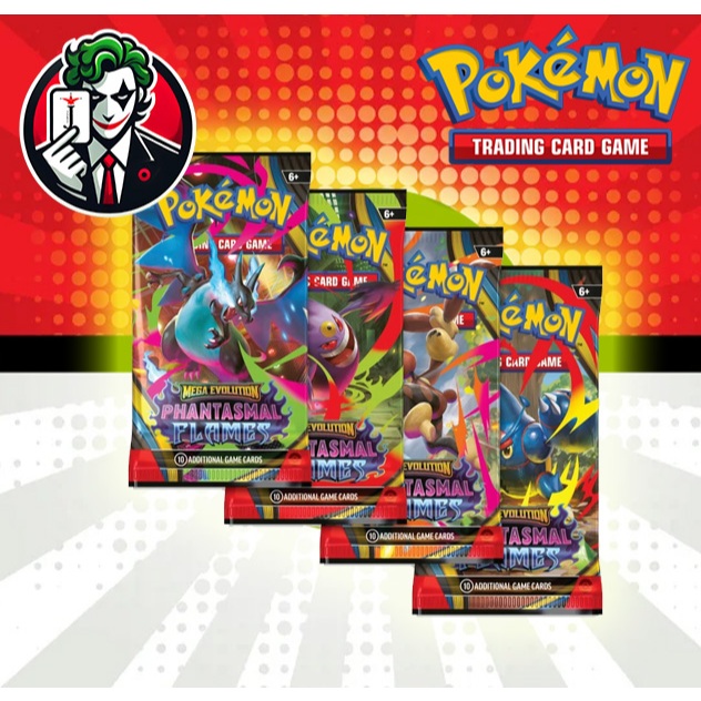 (ชุด4ซอง4แบบ เรต booster box) Pokémon Phantasmal Flame Booster pack