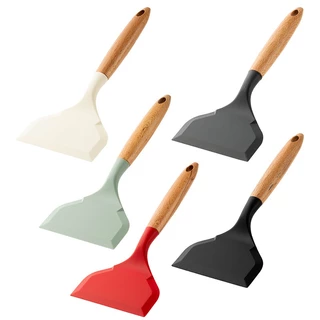 KC3096 ตะหลิวซิลิโคน ด้ามไม้ ตะหลิวทำอาหาร ทนอุณหภูมิสูง