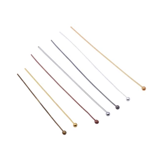 50-200 ชิ้น โลหะหัวบอล หมุด เข็มลูก หัวโลหะเล็บสำหรับทำเครื่องประดับ DIY จัดส่งจากไทย