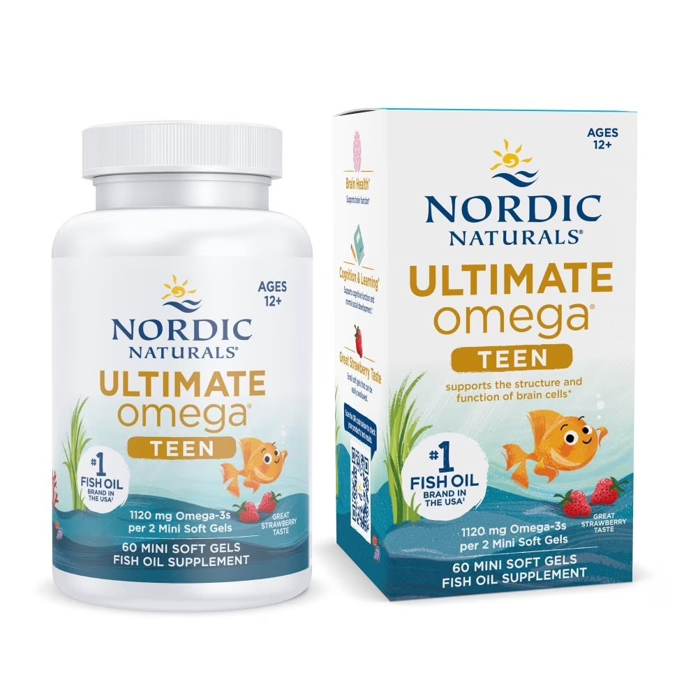 ของแท้ Nordic Naturals Ultimate Omega Teen Soft Gels, Fish Oil 60 Ct.