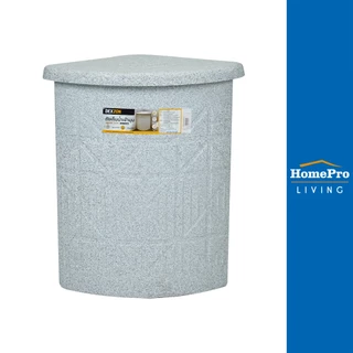 DEXZON ถังเก็บน้ำเข้ามุมพร้อมฝา 100 ลิตร สีเทา จัดส่งโดย Homepro
