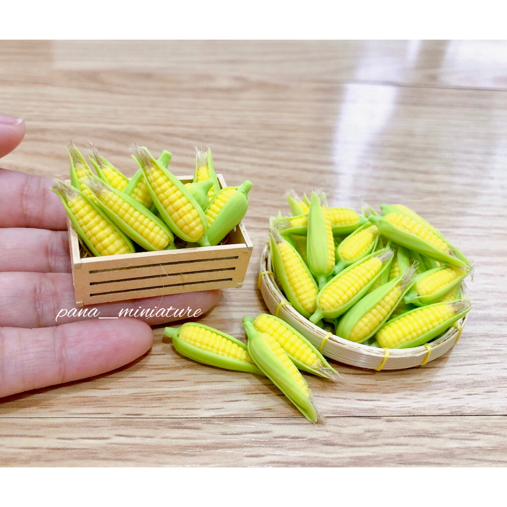 ดินปั้นข้าวโพดจิ๋ว ข้าวโพดฝักจิ๋ว ขนาด 2.2-2.5 cm. ราคา/ชิ้น
