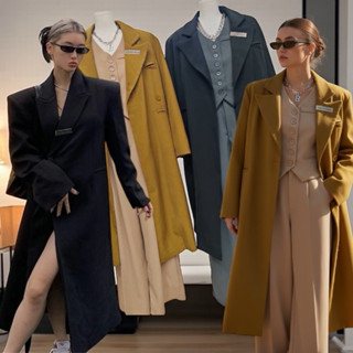 เสื้อโค๊ทยาวสวยหรู ลัคซุสุดๆงานนำเข้าตัดเย็บเรียบร้อยพร้อมใส…