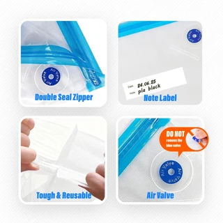 3D Printer Filament Storage Bag Kit with Electric Pump and 10pcs Vacuum Sealed Bags for 3D Filament PLA/ABS/PETG/PA/DP