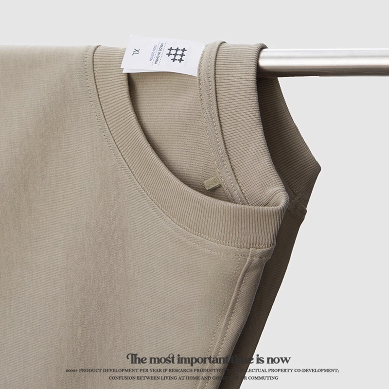 เสื้อยืดคอกลม ผ้าฝ้าย100% เสื้อ Oversize [รวมสี Earth Tone] เสื้อยืดสีพื้น ผ้าหนานุ่ม ไม่หด ไม่ย้วย ใส่สบาย 230g/300g - รูปที่ 4
