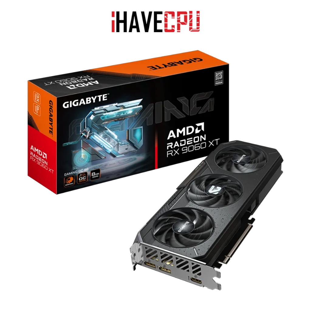 การ์ดจอ (vga) iHAVECPU GIGABYTE RADEON RX 9060 XT GAMING OC - 8GB GDDR6 (GV-R9060XTGAMING OC-8GD)