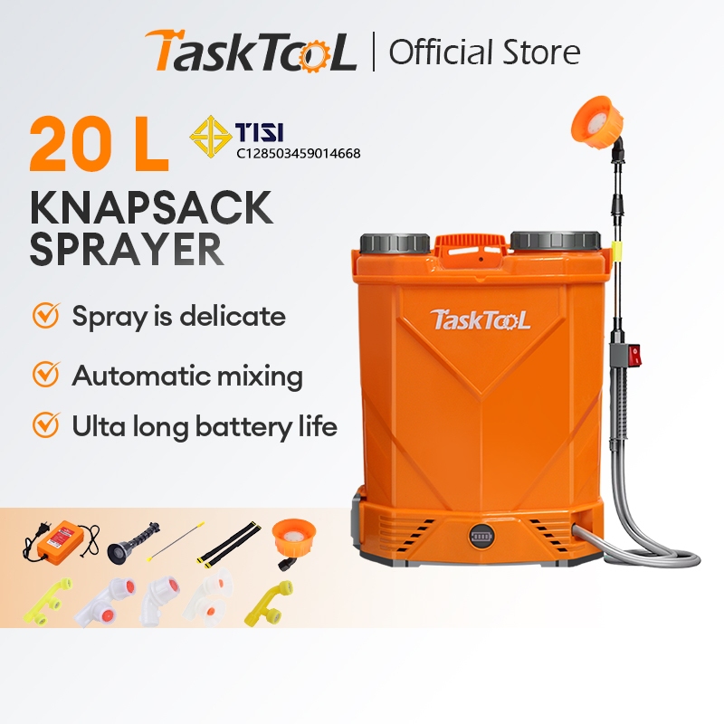 TASKTOOL ถังพ่นยา เครื่องพ่นยาแบตเตอรี่ 20/16/15/9 ลิตร ถังพ่นยา ถังฉีดพ่นยา ฆ่าเชื้อ ฆ่าหญ้า ฟังก์ชั่นปั้นอัตโนมัติ