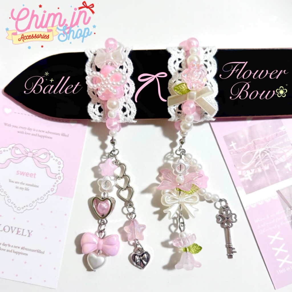 สายรัดเข็มขัดนักเรียน 🩰Ballet FlowerBow🌷🎀 (จัดส่ง 1-3 วัน)