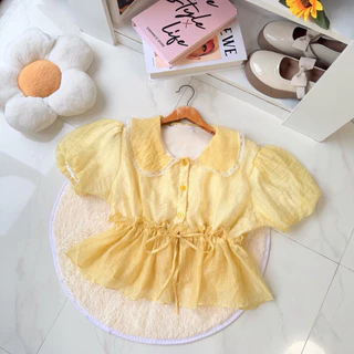 ( อกถึง 42 ) เสื้อคอบัวกระดุมหน้ารูดเอว Q2