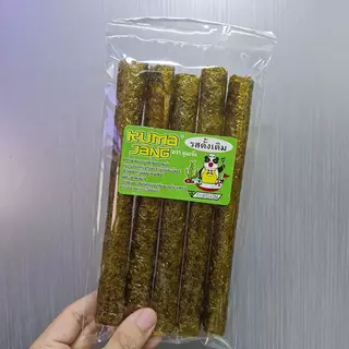 (ยกลัง 12แพ็ค) สาหร่ายม้วนตราคุมะจัง (Kuma Jang) 3กรัม * 5ม้วน มีทั้งหมด 2 รสชาติ กรอบ อร่อย