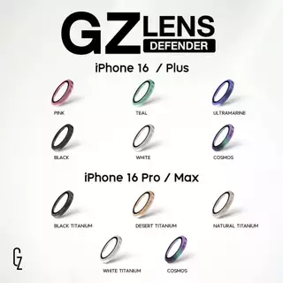 ฟิล์มป้องกันเลนส์กล้อง GZ Lens Defender สำหรับ iPhone 16 / 16Plus / 16Pro / 16ProMax