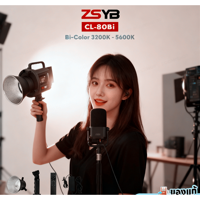 ZSYB CL-80Bi 3200-5600K Photography Lighting Control video LED Video Light camera handle ไฟ ไฟไลฟ์สด