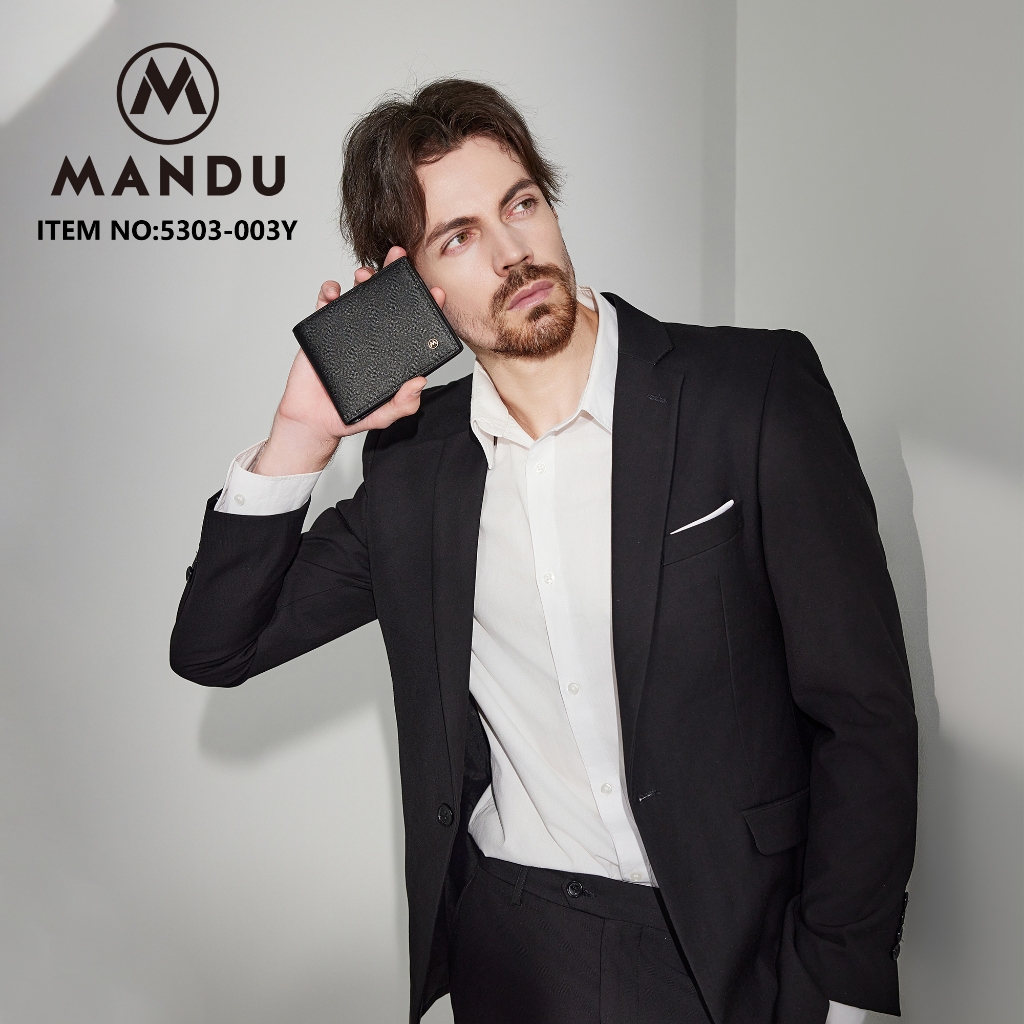 กระเป๋าผู้ชาย กระเป๋าสตางค์ผู้ชายใบสั้น MANDU 5303-003