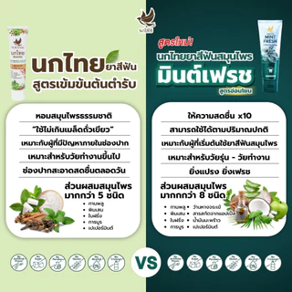 นกไทย ยาสีฟันสมุนไพร มินต์เฟรช 30 กรัม