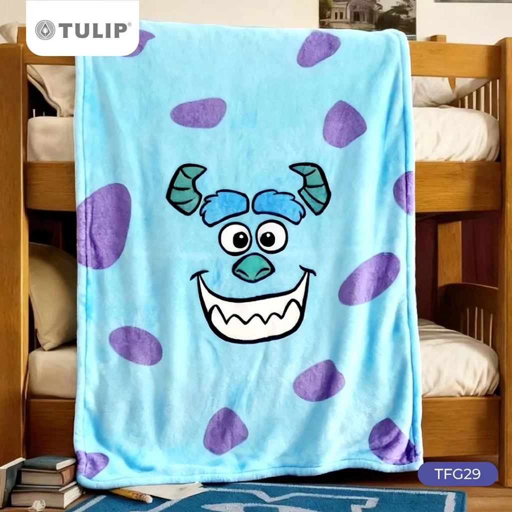Tulip Fleece ผ้าห่มฟลีซ Monster Inc มอนสเตอร์ อิงค์ TFG29 ลิขสิทธิ์แท้ ดิสนีย์ พกพาสะดวก