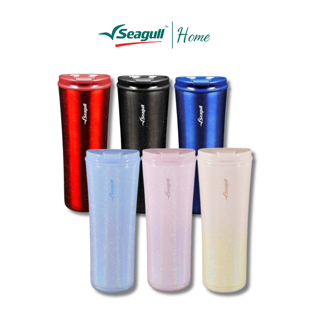 Seagull แก้วน้ำสุญญากาศ มินิมอล 0.7 ลิตร 6 สีสวย เรียบหรู มินิมอล ฝาเกลียวหมุน ปิดสนิท น้ำไม่หก