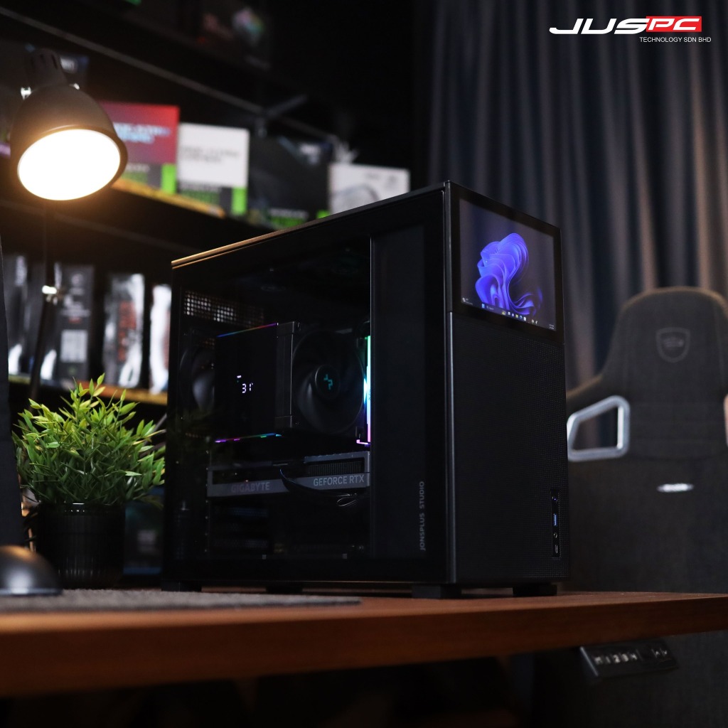 ส่งไว Jonsbo D41 Black ATX mesh std case Media Z Com เคสหรู ติดจอlcdหน้าได้ ทรงเตี้ย