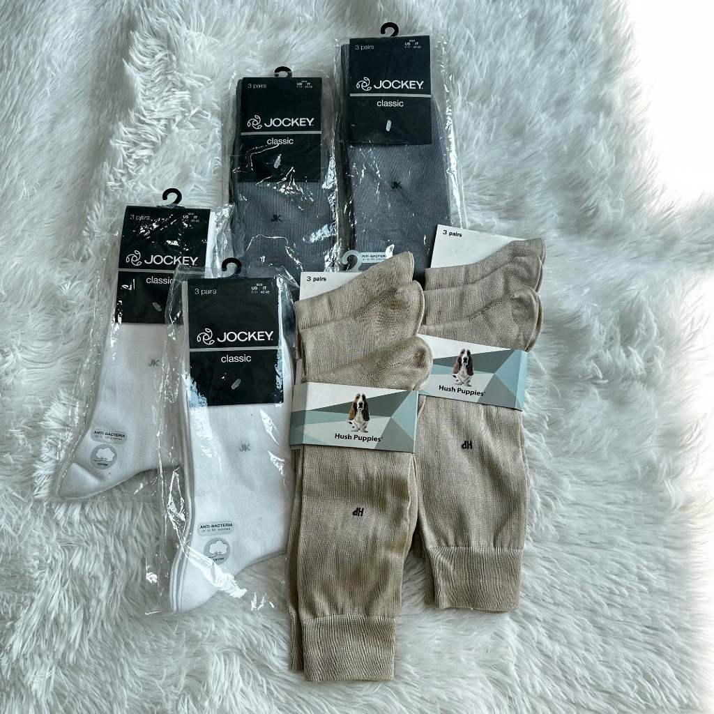 ถุงเท้า JOCKEY , Hushpuppies Free Size แพค3 ของแท้