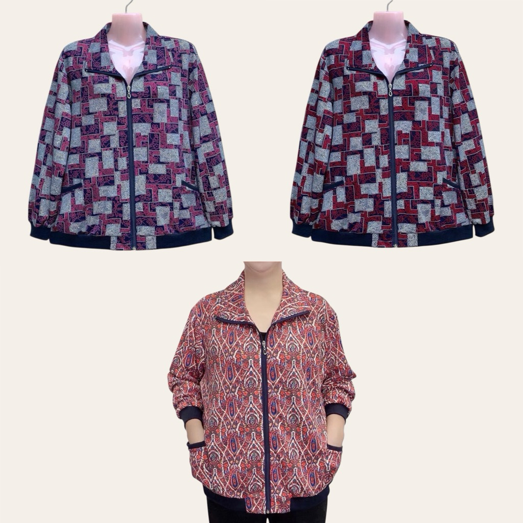 เสื้อกันหนาวผู้หญิง เสื้อคลุมเเขนยาว ผ้าเกาหลี เนื้อผ้าดี ใส่สบาย ลายสวย ไซส์ใหญ่ เสื้อผู้ใหญ่