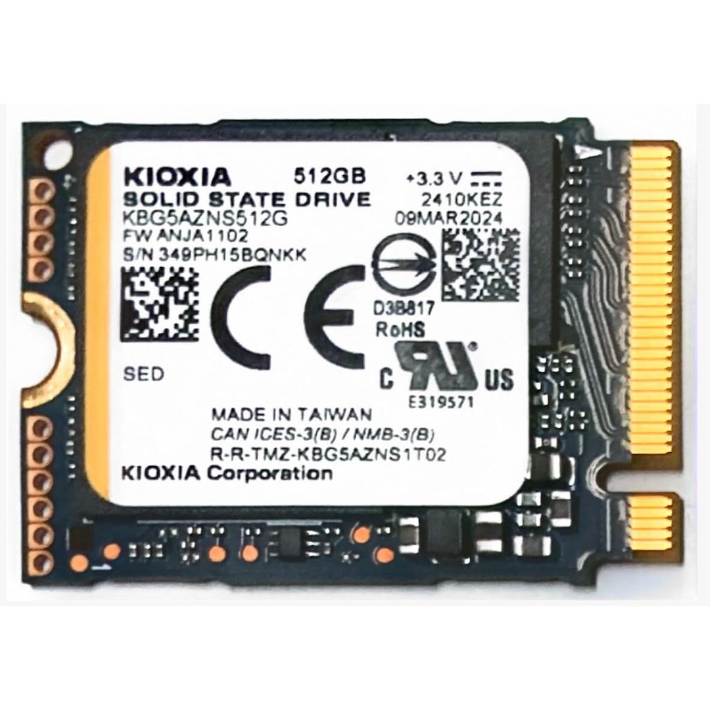 KEG60ZNS512G Kioxia EG6 512GB PCIE GEN 4X4 SSD 2230