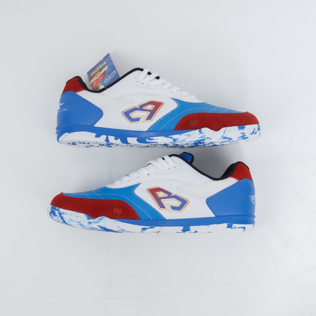 ใหม่!!!รองเท้าฟุตซอล Breaker (BK1230) หน้าหนังกลับ พื้นลายหินอ่อน ใส่สบาย แถม 1 Socksy ขาว[ฟรีถุงเท้